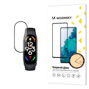 Wozinsky Full Glue grūdintas stiklas Mi Band 7 – juodas