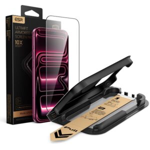 Apsauginis stiklas ESR UltraFit Armorite Pro, iPhone 17 Pro Max / 18 Pro Max, juodas