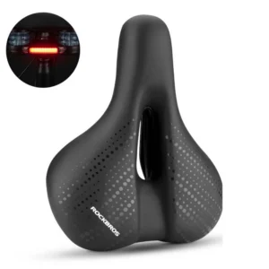 Rockbros 38218916002 MTB dviračio sėdynė + žibintas - juoda