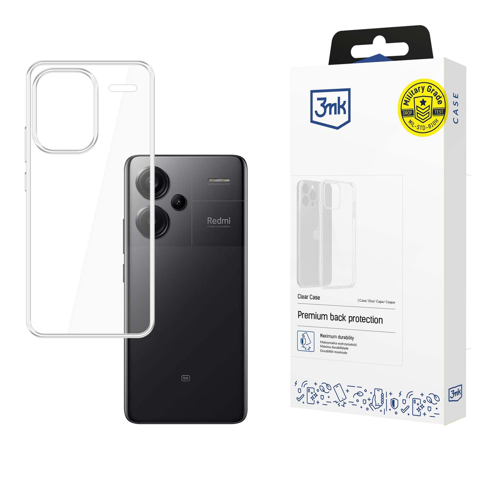 3mk skaidrus dėklas, skirtas Xiaomi Redmi Note 13 Pro+ - skaidrus