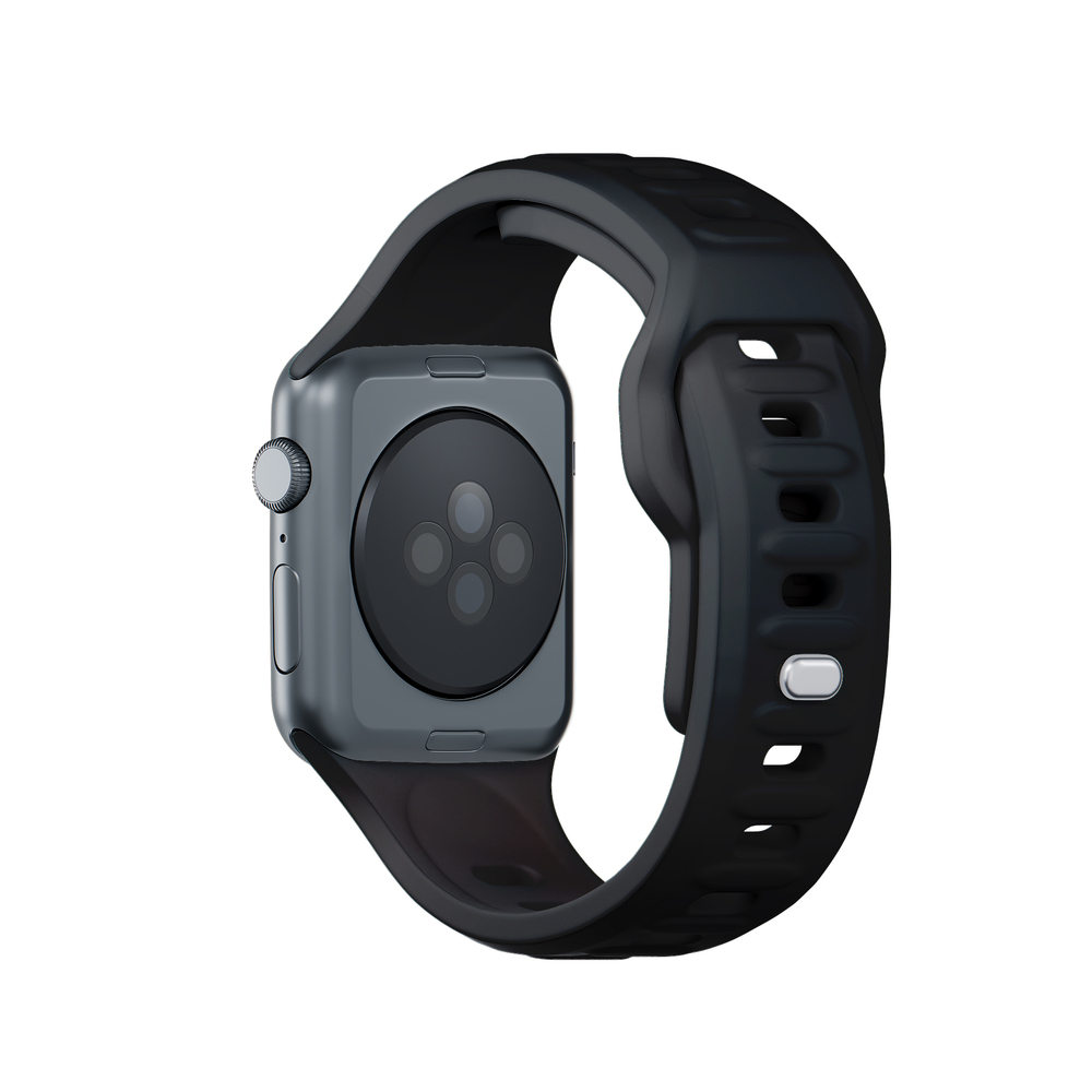 3mk silikoninis laikrodžio dirželis, skirtas Apple Watch 38 / 40 / 41 mm - juodas