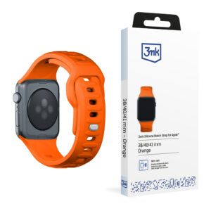 3mk silikono dirželis Apple Watch 38 / 40 / 41 mm - oranžinė