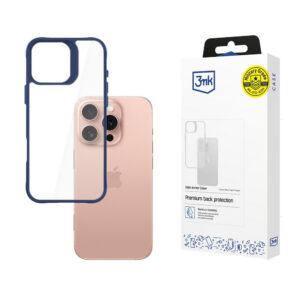 3mk Satin Armor Case+ mėlyna spalva Apple iPhone 16 Pro - skaidri