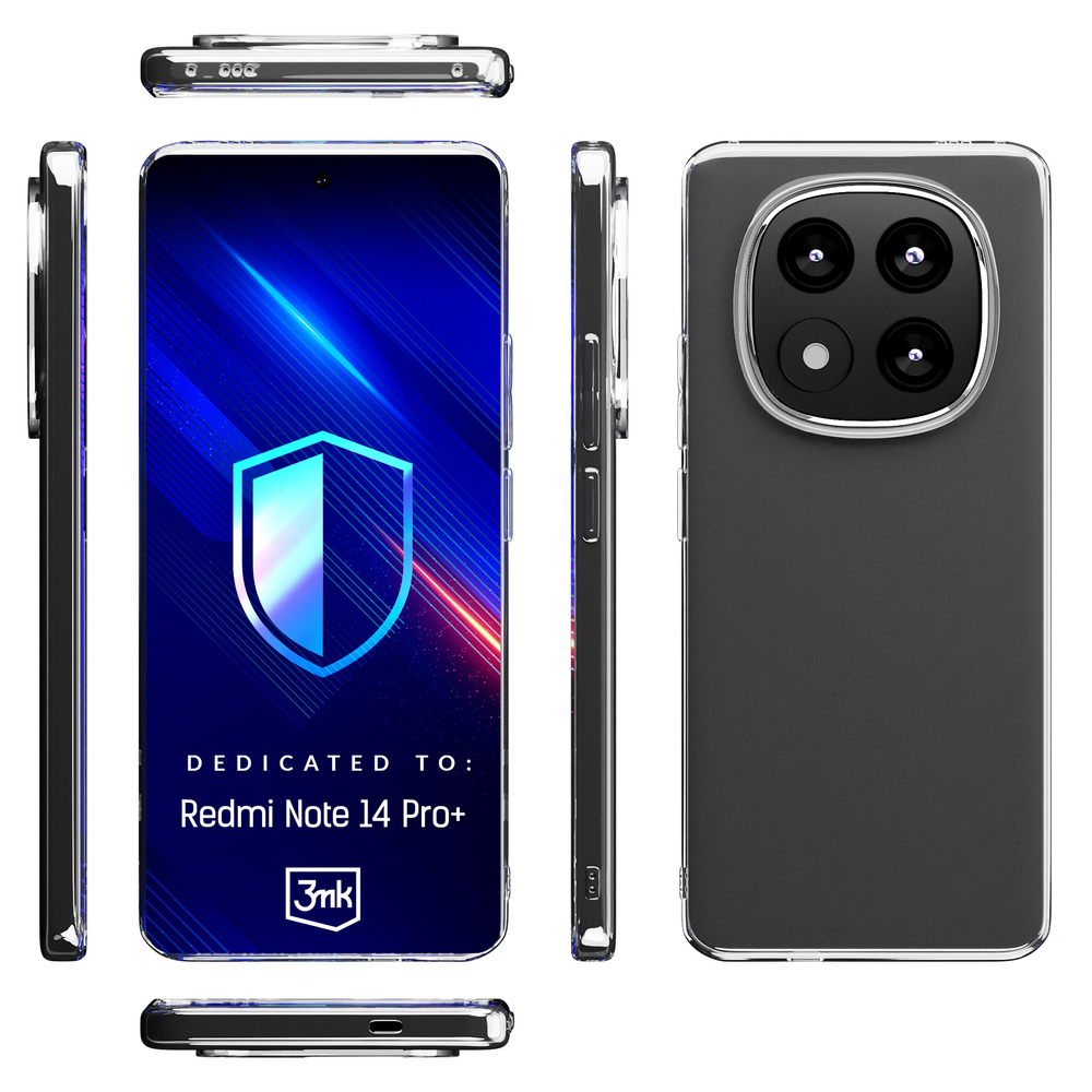 3mk skaidrus dėklas, skirtas Xiaomi Redmi Note 14 Pro+ - skaidrus