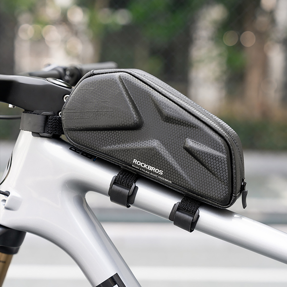 Rockbros Dviračio krepšys, Rigid, Rėmas, Top Tube, 1.4l - Juoda