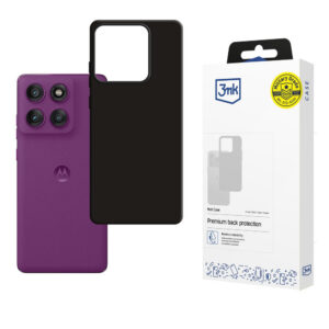 3mk matinis dėklas, skirtas Motorola Edge 60 Pro – matinė juoda