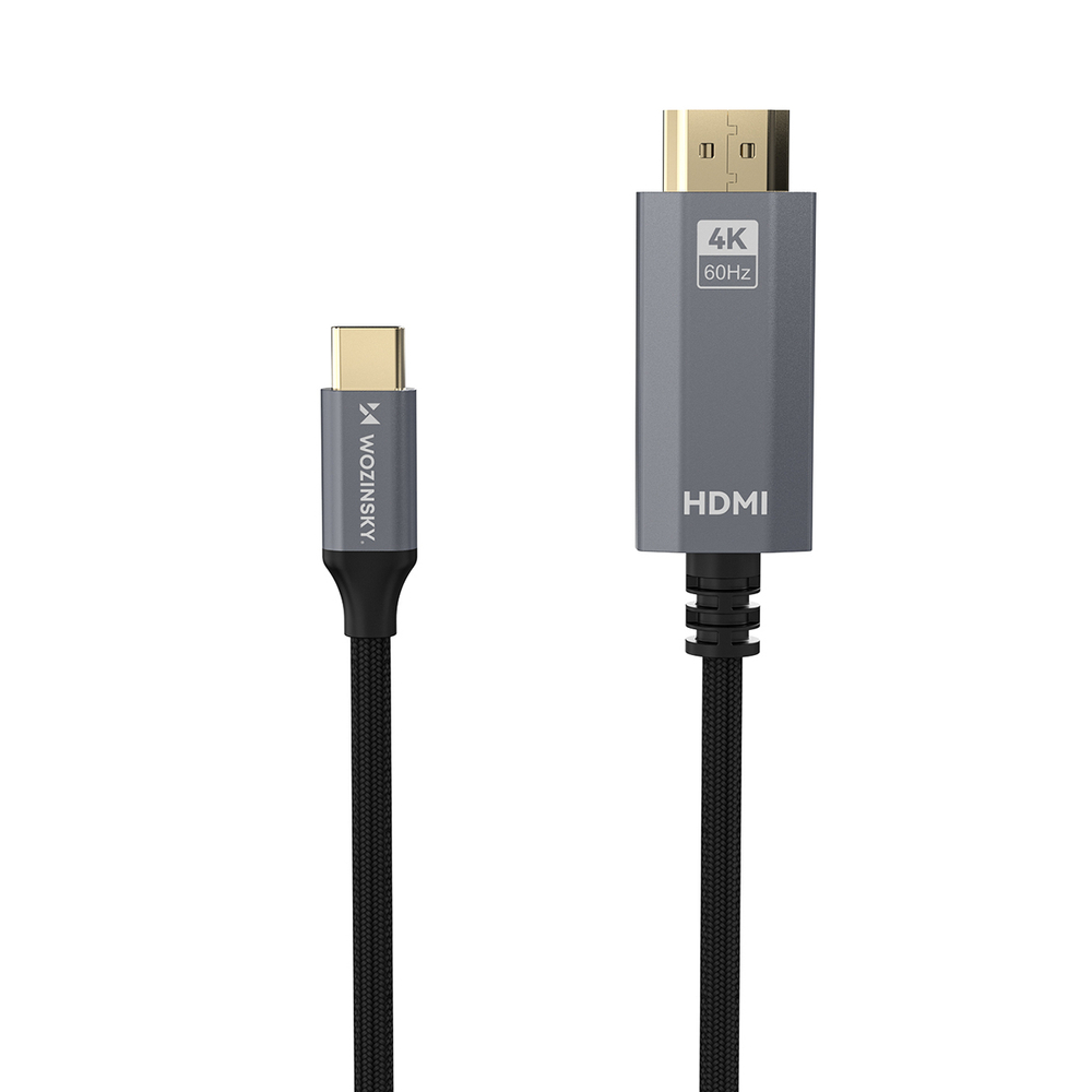 Wozinsky WCCH-01 USB-C - HDMI 4K 60Hz kabelis 1,8m - juodas