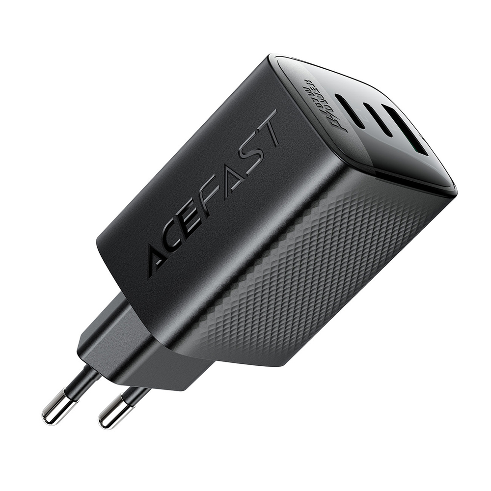 Acefast A108 GaN PD 67W 2xUSB-C 1xUSB-A Sieninis įkroviklis - Juodas