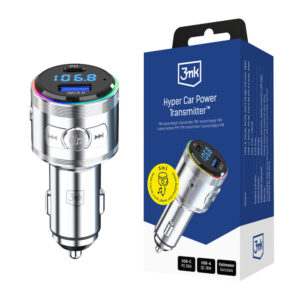Siųstuvas 3in1 48W QC PD PPS USB-C USB-A 3mk Hyper Car Power siųstuvas
