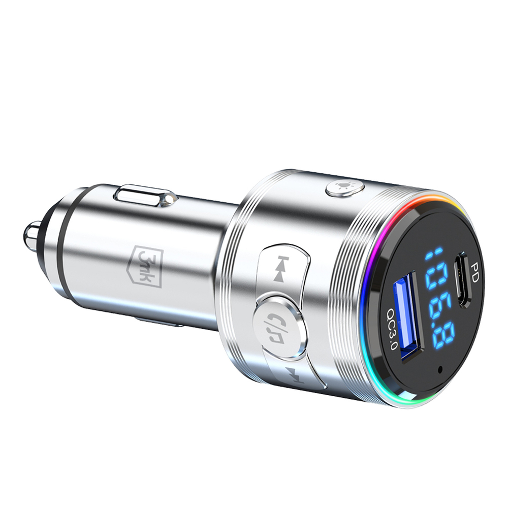 Siųstuvas 3in1 48W QC PD PPS USB-C USB-A 3mk Hyper Car Power siųstuvas