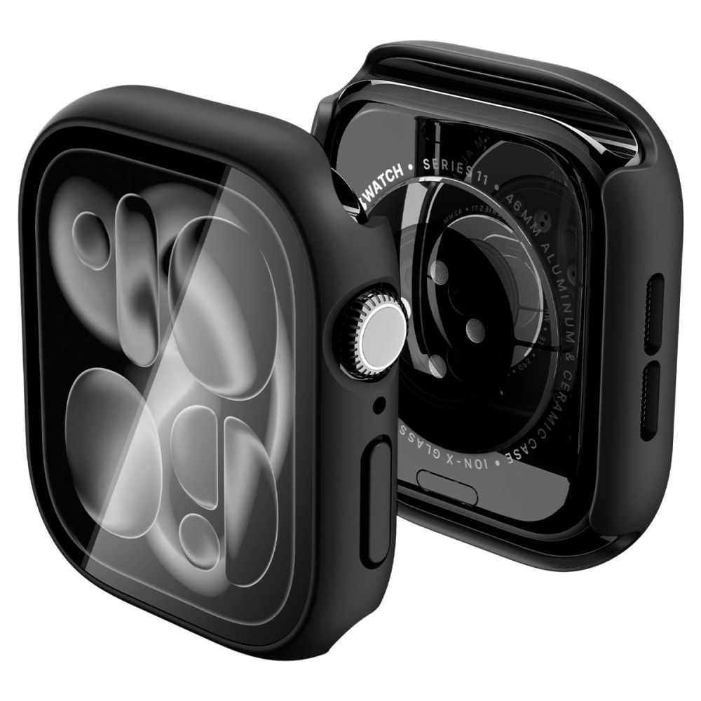 Dėklas Spigen Thin Fit 360 Apple Watch 10 / 11 (46 mm), juodas