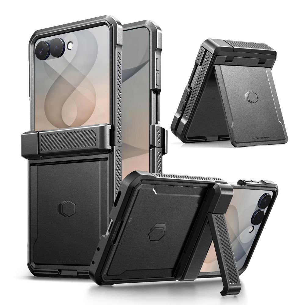 Dėklas Tech-Protect Kevlar Pro Galaxy Z Flip 8, juodas