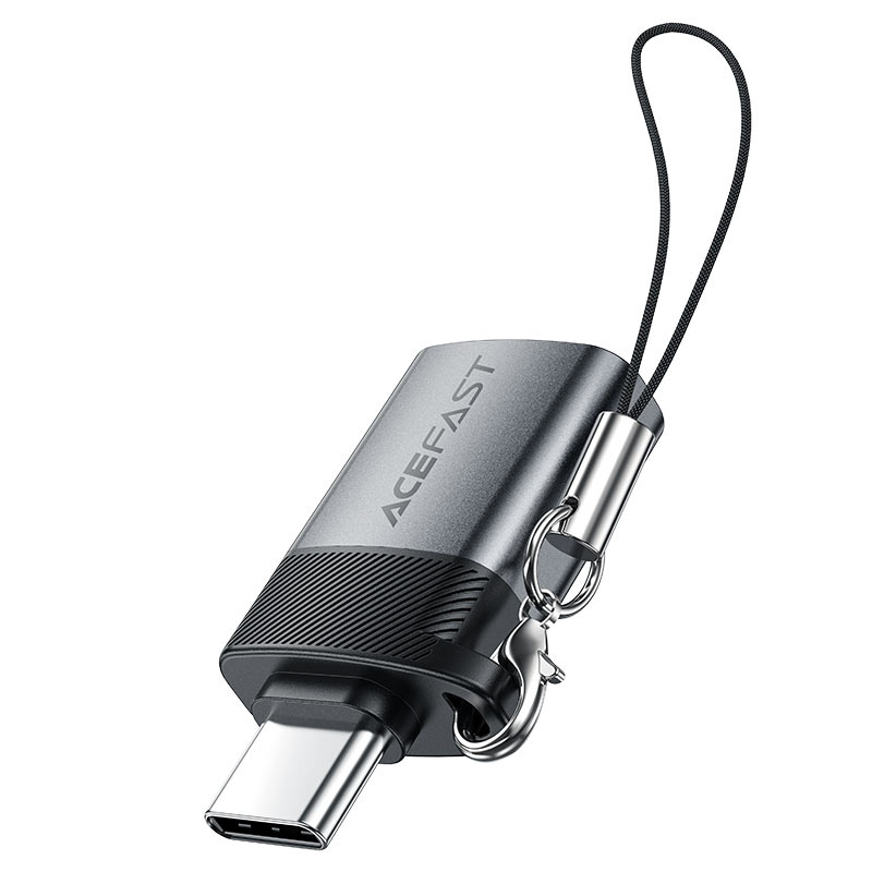 Acefast J7 USB-A - USB-C adapteris - pilka