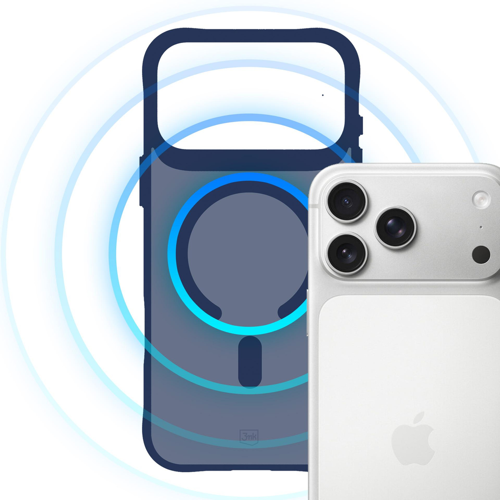 3mk Smoke MagCase, skirtas iPhone 17 Pro – mėlynai permatomas