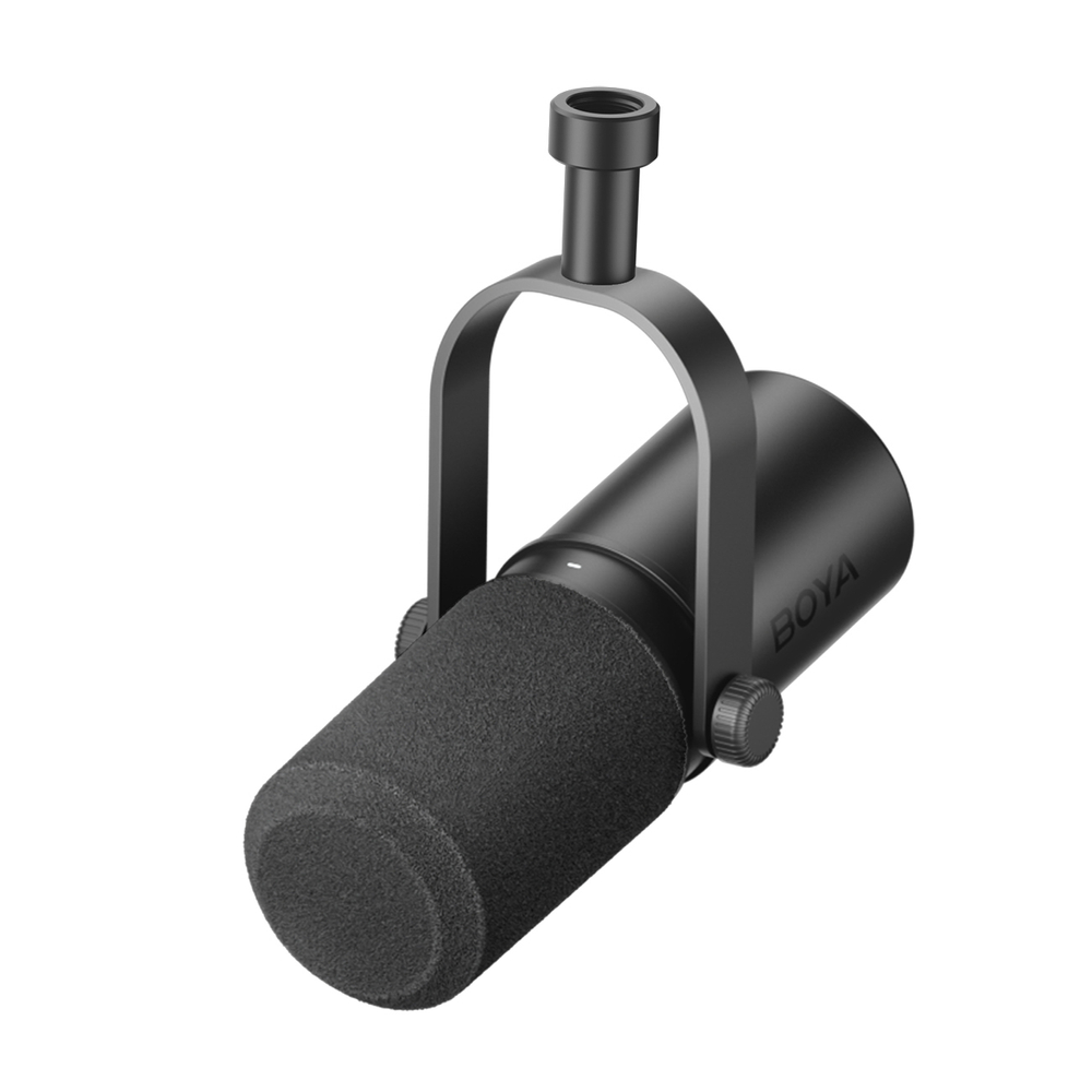 BOYA CastMic P60D studijos mikrofonas su stovu, laidinis USB XLR - juodas
