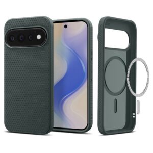 Dėklas Spigen Liquid Air Mag MagSafe Google Pixel 11 Pro, žalias