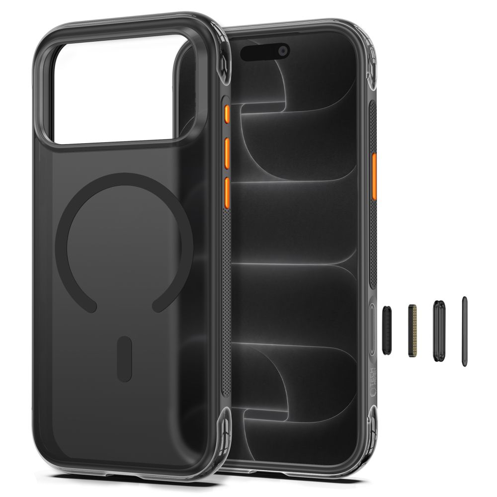 Dėklas Tech-Protect MagAir MagSafe CC iPhone 17 Pro Max / 18 Pro Max, matinis juodas