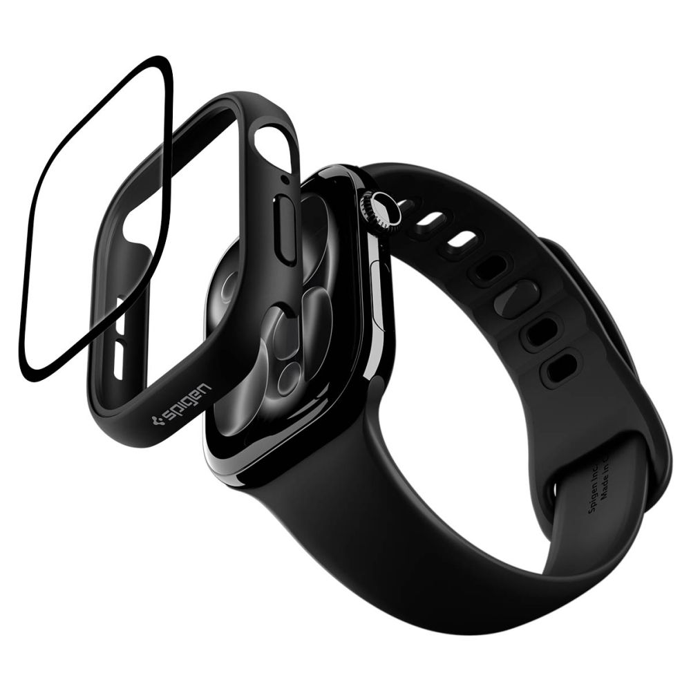 Dėklas Spigen Thin Fit 360 Apple Watch 10 / 11 (46 mm), juodas