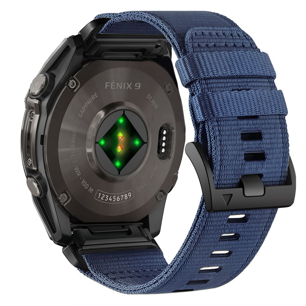 Dirželis Tech-Protect Nylon Classic Garmin Fenix 5X / 5X Plus / 6X / 6X Pro / 7X / 8 / 8 Pro / 9 / 9 Pro (47 mm), tamsiai mėlynas (Midnight Navy)