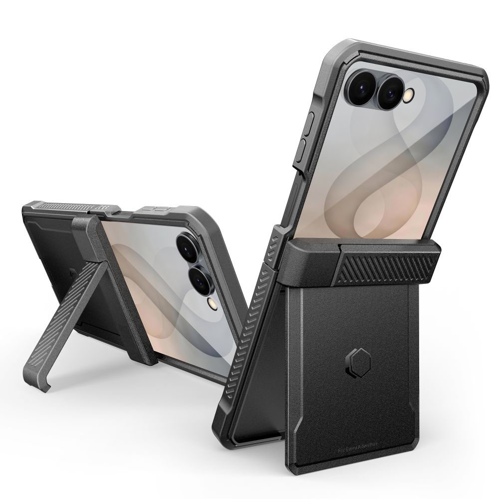Dėklas Tech-Protect Kevlar Pro Galaxy Z Flip 8, juodas