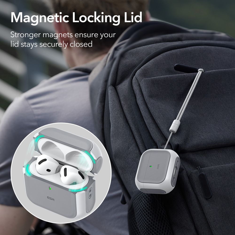 Dėklas ESR Orbit HaloLock MagSafe Apple AirPods 4 / 5, baltas