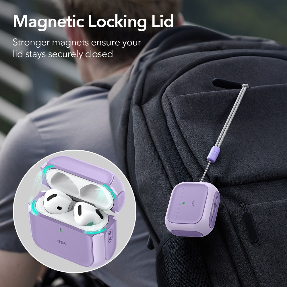 Dėklas ESR Orbit HaloLock MagSafe Apple AirPods 4 / 5, violetinis