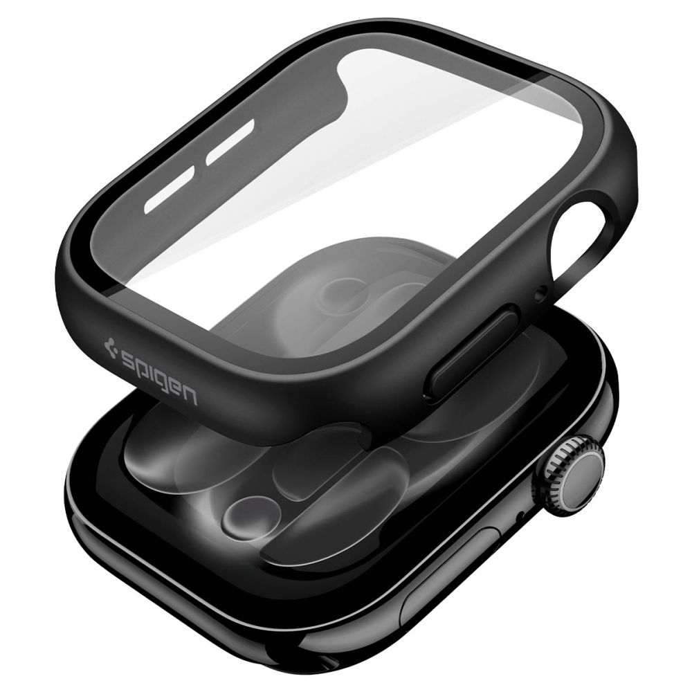 Dėklas Spigen Thin Fit 360 Apple Watch 10 / 11 (46 mm), juodas