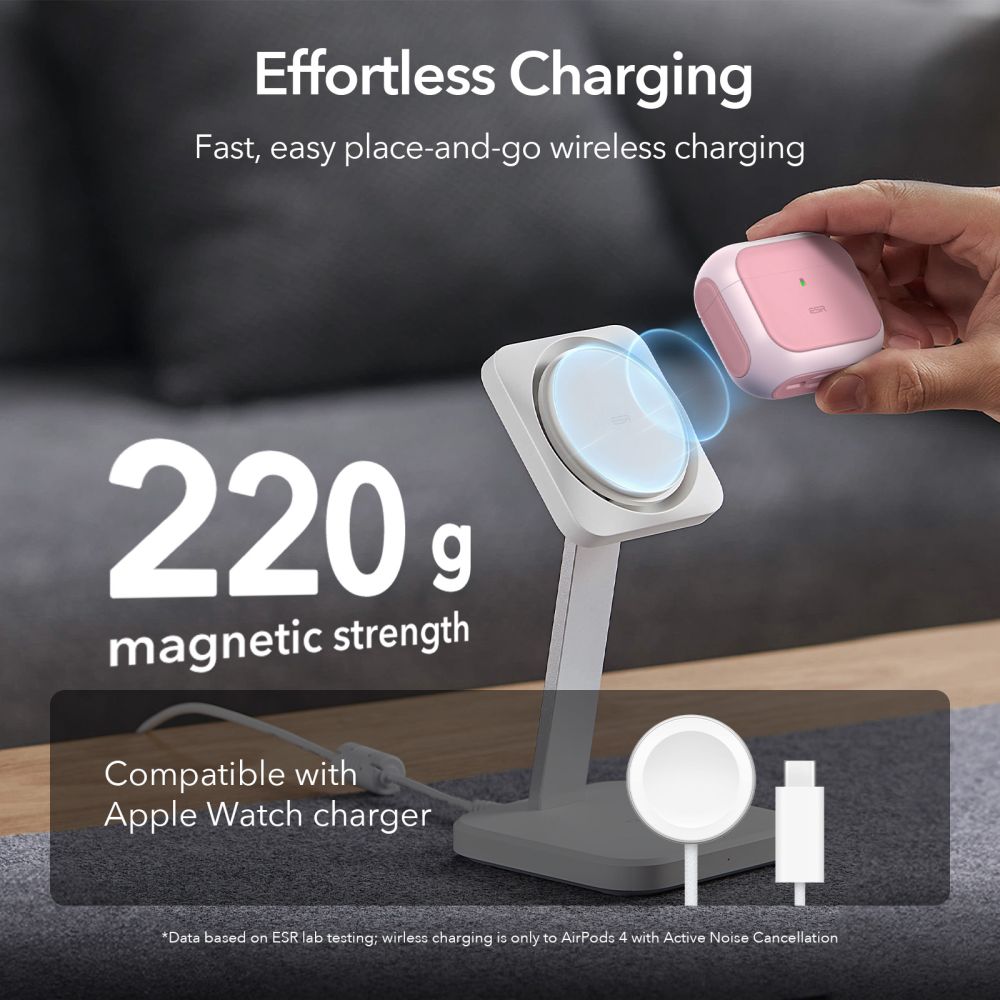 Dėklas ESR Orbit HaloLock MagSafe Apple AirPods 4 / 5, rožinis
