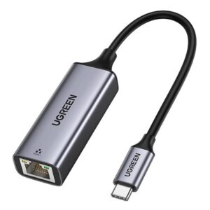 Tinklo adapteris Ugreen RJ45 - USB Type C (1000 Mbps / 1 Gbps) Gigabit Ethernet, pilkas (CM199)