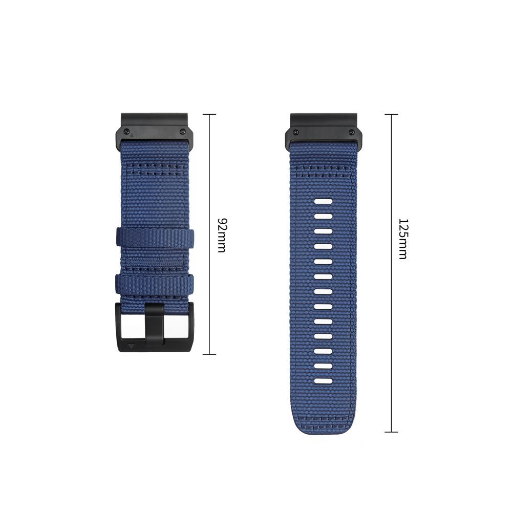 Dirželis Tech-Protect Nylon Classic Garmin Fenix 5X / 5X Plus / 6X / 6X Pro / 7X / 8 / 8 Pro / 9 / 9 Pro (47 mm), tamsiai mėlynas (Midnight Navy)