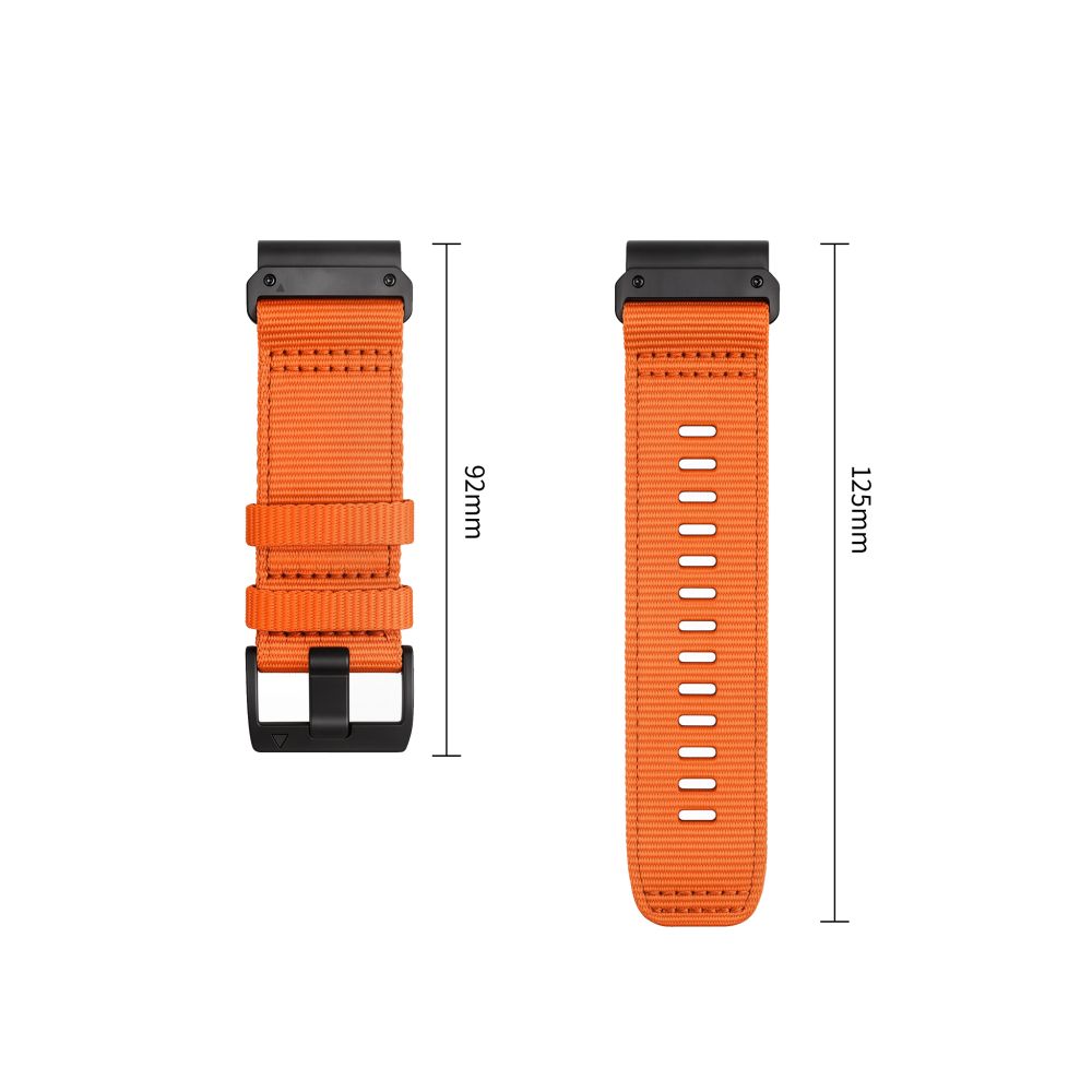 Dirželis Tech-Protect Nylon Classic Garmin Fenix 5X / 5X Plus / 6X / 6X Pro / 7X / 8 / 8 Pro / 9 / 9 Pro (47 mm), oranžinis (Signal Orange)