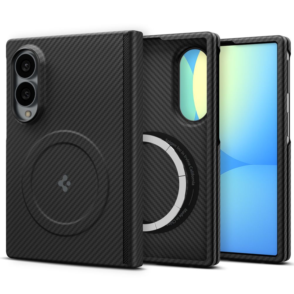 Dėklas Spigen AirSkin Aramid MagFit Galaxy Z Fold 8, juodas
