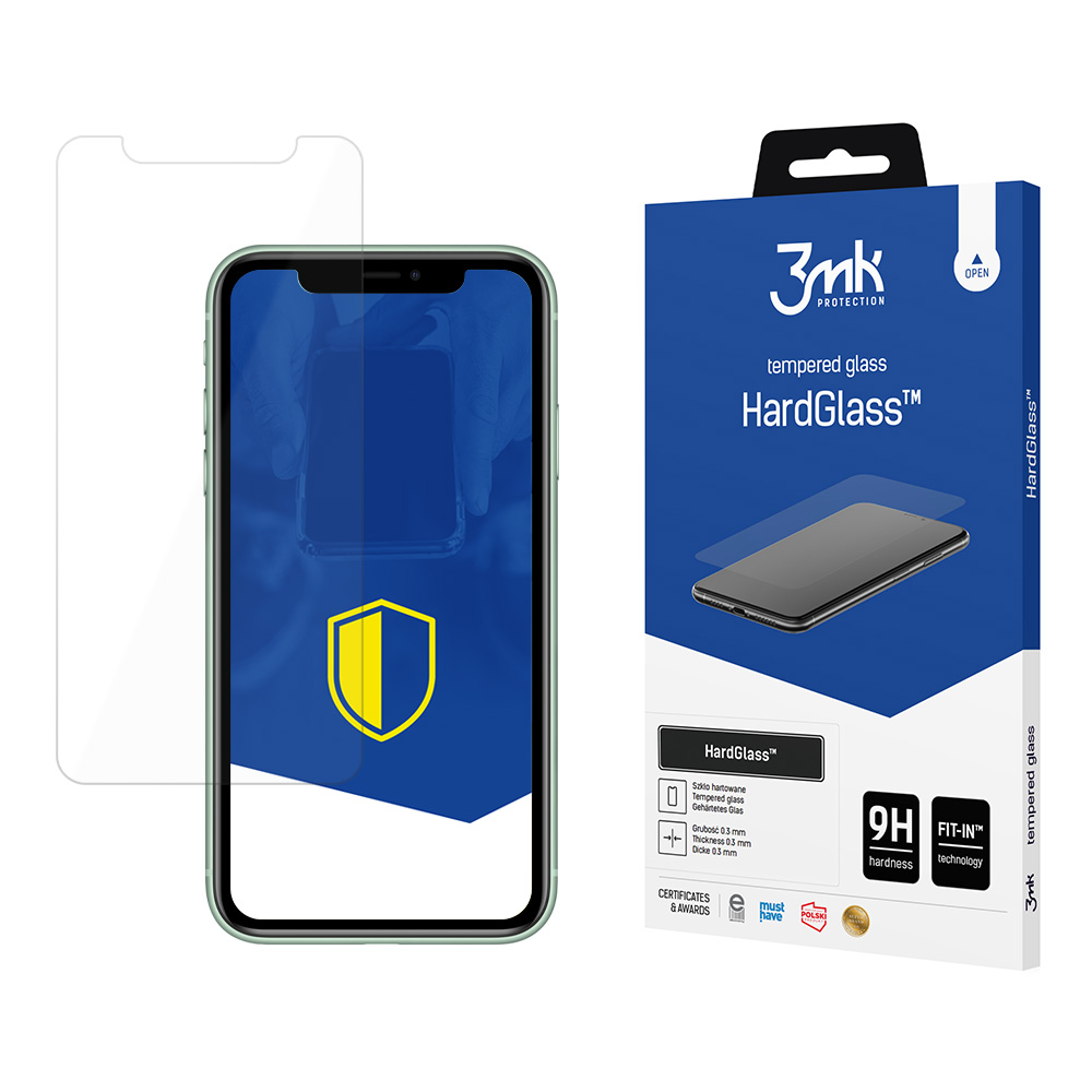 Grūdintas stiklas 9H 3mk HardGlass™, skirtas iPhone 11
