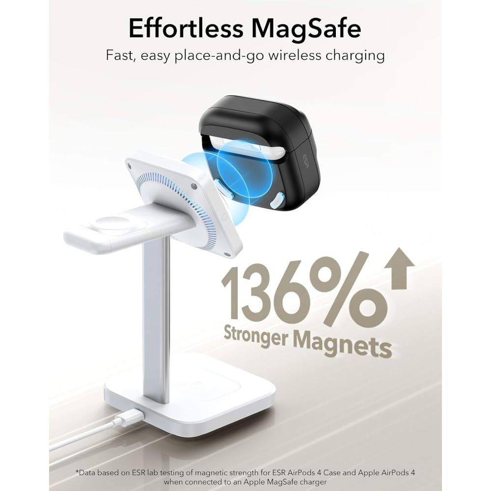 Dėklas ESR Pulse HaloLock MagSafe Apple AirPods 4 / 5, juodas